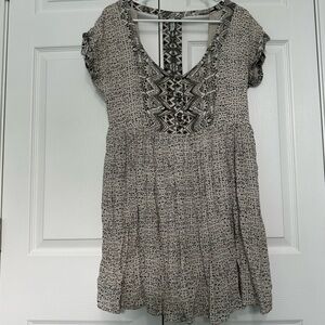 Free People Sundown Bohemian Babydoll style Mini Dress Size S